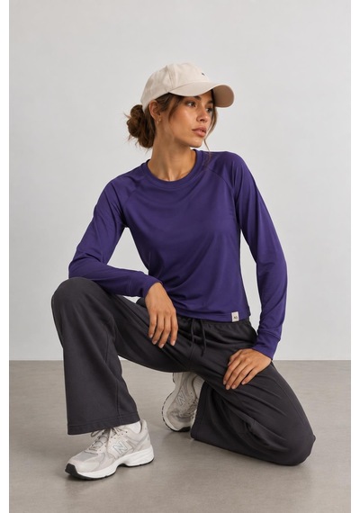 Alexandergardi Kadın Activewear Bisiklet Yaka Üst Mor