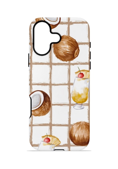 Apple iPhone Uyumlu 16 Vorian Çift Katmanlı Kılıf Coconut Cabana