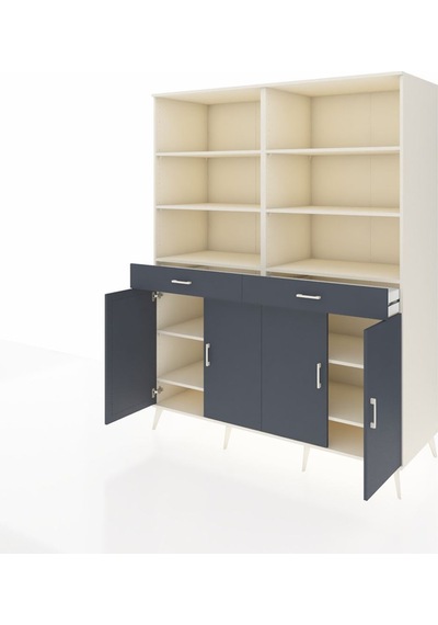 Kronos Gardrop 10 Raflı 2 Çekmeceli 4 Kapaklı 176x59x221 Aytaşı-antrasit Antrasit Kronos Gardrop 10 Raflı 2 Çekmeceli 4 Kapaklı 176x59x221 Aytaşı-antrasit Antrasit