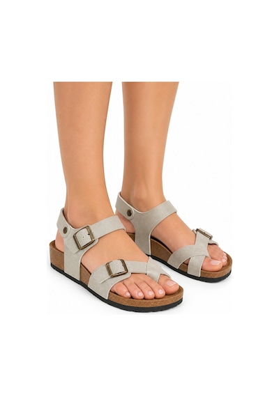 Dadwolf Rahat Taormına Leolı 1021077 Mayari Rio Kids Birkens Model Ortopedik Sandalet Gri