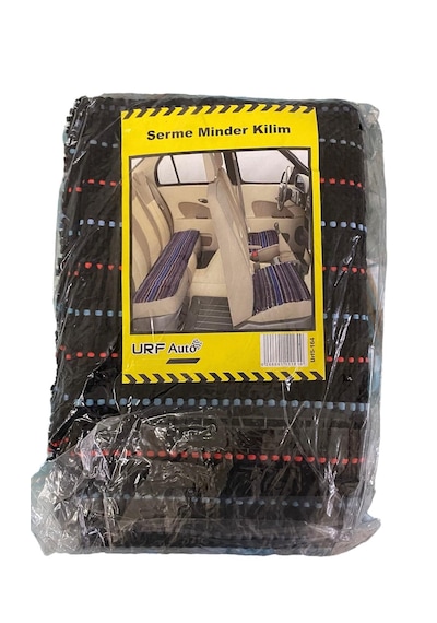 Oto Koltuk Serme Kilim 3 Lü Takım Kırmızı & Mavi Çizgili