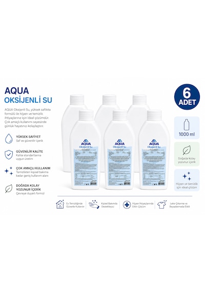 Aqua Oksijenli Su 1000ml 6 Adet