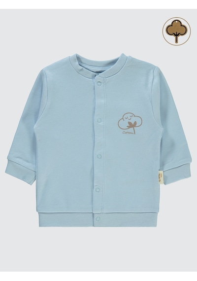 Civil Baby Bebek Organik Hırka 1-12 Ay Mavi Mavi