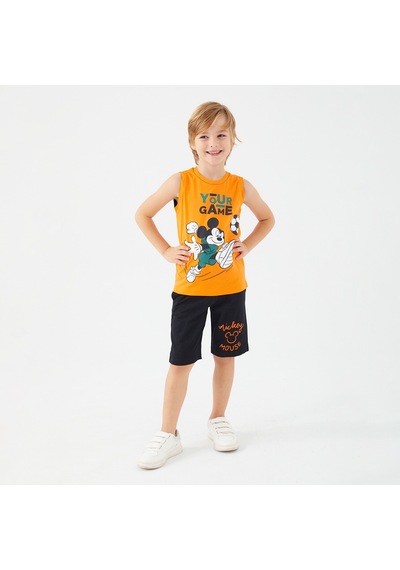 Mickey Mouse D4787-3 Çocuk  Turuncu Alt Üst Takım