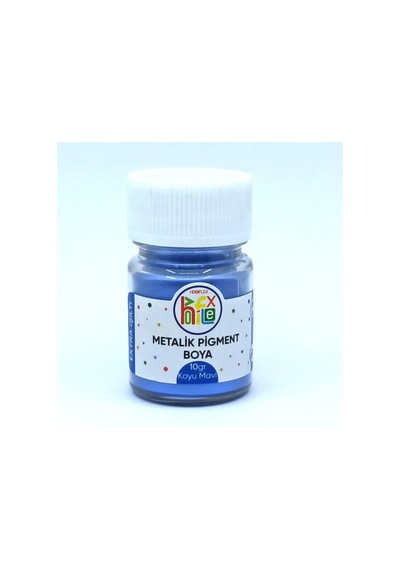 EPOKSİ REÇİNE METALİK SEDEFLİ PİGMENT TOZ BOYA KOYU MAVİ 10 GR