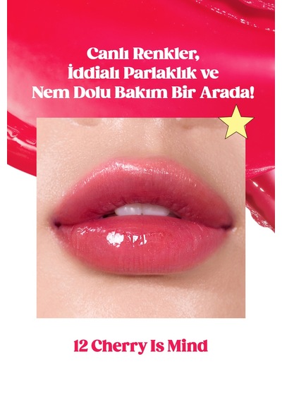 Yoğun Nemlendirme Sunan Dudak Balmı Perıpera Ink Mood Glowy Balm 12 Cherry In Mind Cherry Ver 60983620