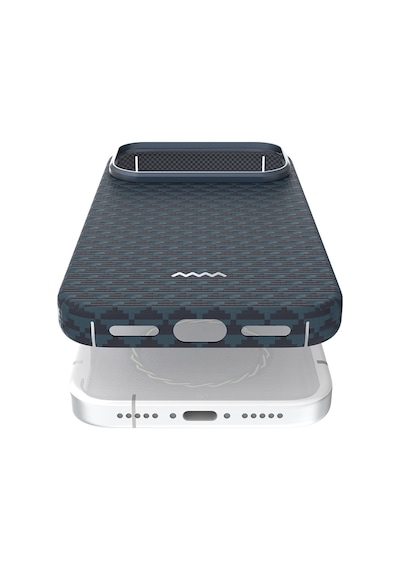 Apple Uyumlu iPhone 17 Pro Max Kılıf M-safe Şarj Özellikli Raptic Aramid Skin Origin Serisi Kapak Lacivert