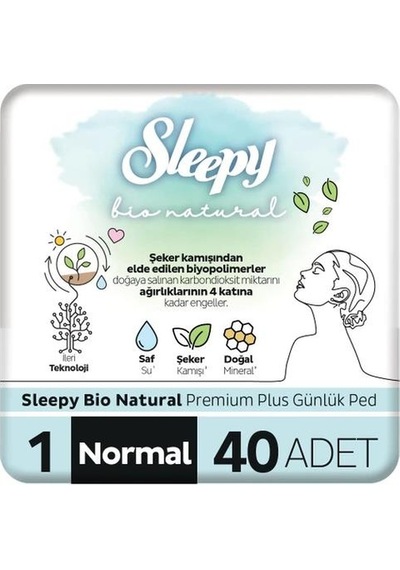 Sleepy Bio Natural Günlük Ped 40'lı 7 Al 6 Öde Ve Rosıe