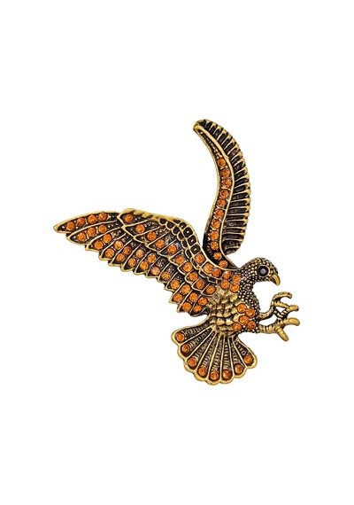 Rhinestones İle Eagle Broş - Mücevher Yapımı Veya Moda Aksesuarları İçin Vivid Kuş Pimi Çok Renkli