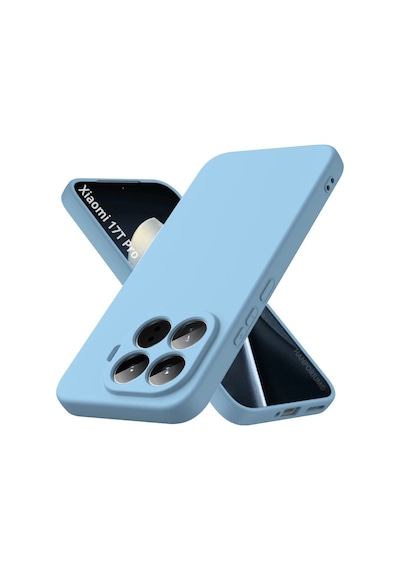 Xiaomi 17t Pro Uyumlu Silikon Kılıf - Pastel Renk Tonu Kamera Korumalı Esnek Kapak - Mavi
