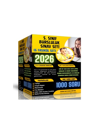2025 5. Sınıf Bursluluk Sınav Seti (6 Fasikül Kitap)