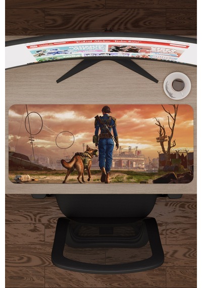 Fallout Kaymaz Dikişli Kauçuk Oyuncu Mousepad V2 - 70x30 Xl Gaming Mouse Pad Fare Altlığı