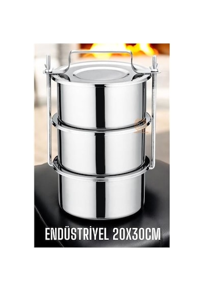 Zenvac Sefer Tası Endüstriyel Yemek Kabı 430 Paslanmaz Çelik Xxl 20x10 Cm 720829 Zenvac29 Renkli