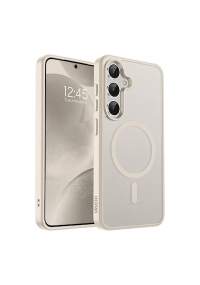 Güçlü Manyetik Telefon Kılıfı, Mag-safe İle Uyumlu Askeri Düzey Düşme Koruması Güçlü Silikon Kenarlar İnce Yarı Saydam Mat Koruyucu Kılıf Bej, S25 Fe Sku: Zeusb0h3vcn5ql 1