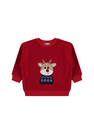Civil Boys Civil Erkek Çocuk Geyik Nakışlı Sweatshirt Polar Uzun Kol Okul Kreş Ve Günlük Kullanım - Kırmızı Civil Boys Civil Erkek Çocuk Geyik Nakışlı Sweatshirt Polar Uzun Kol Okul Kreş Ve Günlük Kullanım - Kırmızı