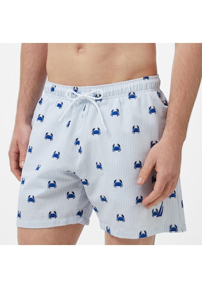 Nautica Erkek Lacivert Regular Fit Çizgili Deniz Şortu 052 T55114t Mavi