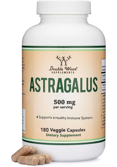 Double Wood Immune Boosting Astragalus 500mg 180 Caps