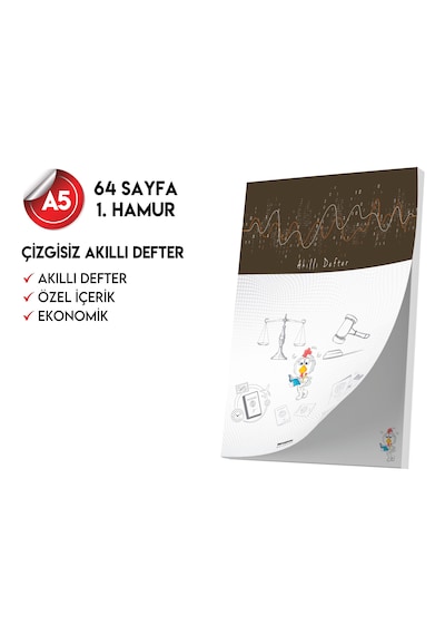 Çizgisiz Not Defteri 64 Sayfa Akıllı Defter Tekli A5 Tam Beyaz Tekli Koyu Mavi, Kırmızı, Turuncu, Kahverengi, Mavi, Yeşil
