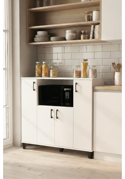 Mikrodalga Dolabı Beyaz 120 Cm