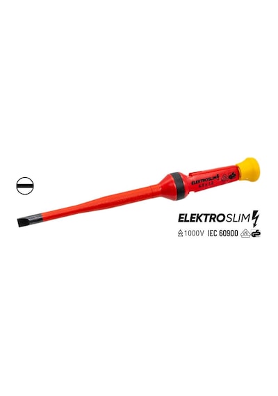 İzeltaş 14000005333 1000V 6.5 x 100 Elektro Slim Düz Tornavida