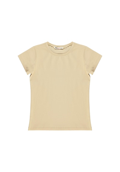 Civil Girls Basic 6-9 Yaş Tişört - Bej