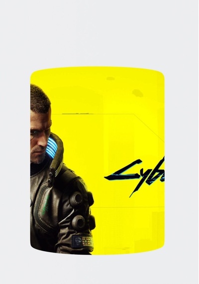 Cyberpunk 2077 Baskılı Porselen Kupa Bardak Beyaz