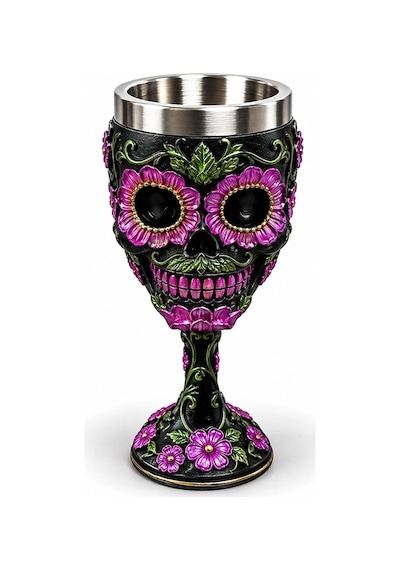 Mep Day Of The Dead Şeker Kuru Kafa Tasarımlı 3d Çelik Kadeh Bardak Alk6513 Najmaddin Diğer