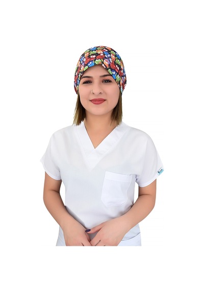 Renkli Kurbağalar Desenli Cerrahi Bone