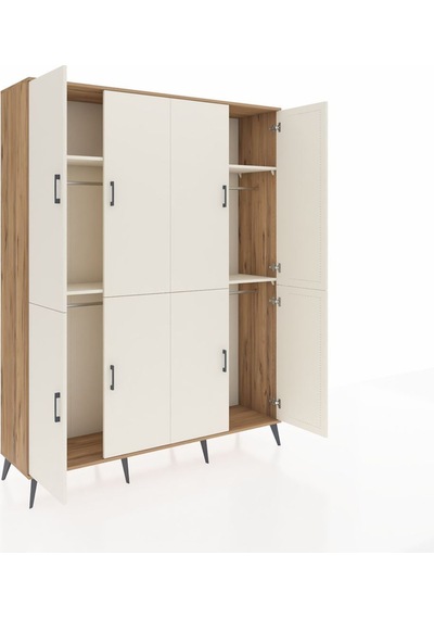 Hyperion Gardrop 4 Raflı 8 Kapaklı 4 Askılı 176x44x221 Çam-aytaşı Aytaşı Hyperion Gardrop 4 Raflı 8 Kapaklı 4 Askılı 176x44x221 Çam-aytaşı Aytaşı