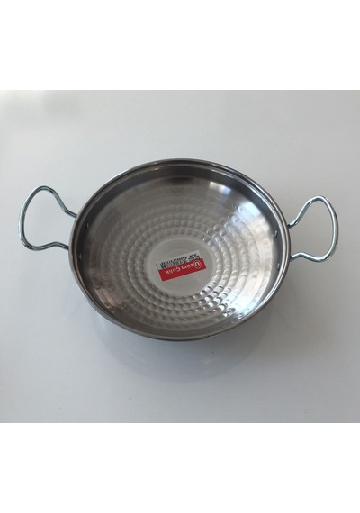 Kapaklı Paslanmaz Kavurma Sacı - Krom Çelik 3 No 35 CM + Ahşap Kaşık