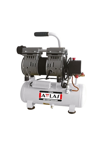 Attlas SC1009 J Sessiz Yağsız Monofaze Hava Kompresörü 0.75 HP 8 Bar 9 L - A0302034