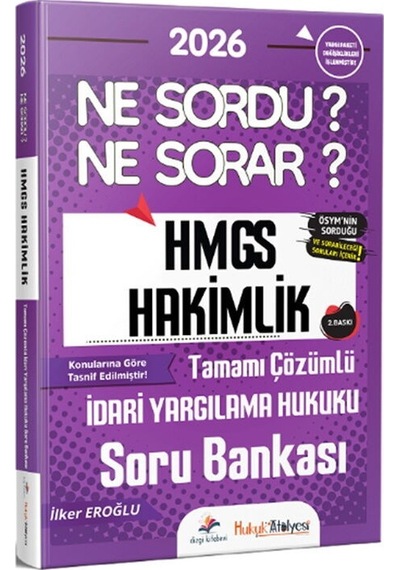 Dizgi Kitap 2026 Hukuk Atölyesi Hmgs Hakimlik İdari Yargılama Hukuku Ne Sordu Ne Sorar Soru Bankası