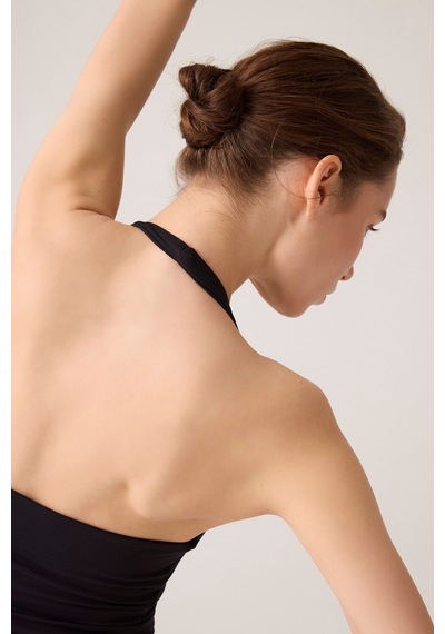 Los Ojos X Ece Siyah Halter Yaka Top Halter Tank Siyah Siyah