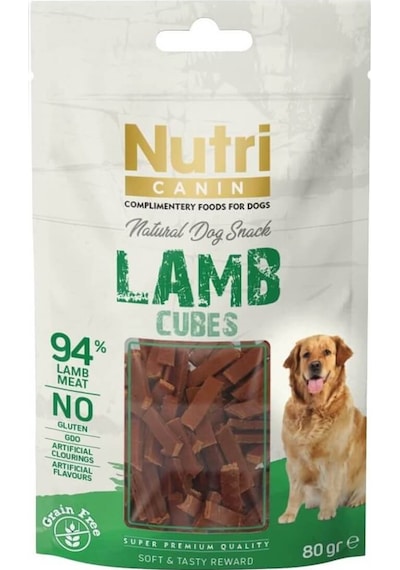 Nutri Canin Tahılsız Kuzulu Küp Köpek Ödül Sı 80gr