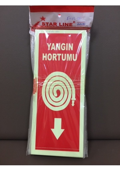 Fosforlu Fotolümen Yangın Hortumu İkaz Levhası 2 Adet