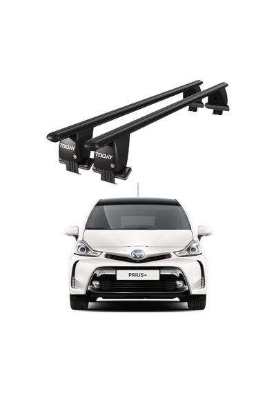 Royal Toyota Prius + 2012-2015 Uyumlu Siyah Kilitli Ara Atkı Port Bagaj Tavan Barı