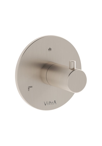 VitrA Origin A4285934 Ankastre 3 Yollu Yönlendirici, Sıva Üstü Grubu, Fırçalı Nikel