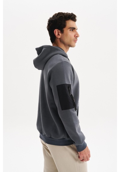 AR-MA Arma Erkek Regular Fit 3 İplik Şardonlu Kanguru Cepli Kapüşonlu Sweatshirt Pamuk Polyester Karışımı K30254629202 Gri AR-MA Arma Erkek Regular Fit 3 İplik Şardonlu Kanguru Cepli Kapüşonlu Sweatshirt Pamuk Polyester Karışımı K30254629202 Gri