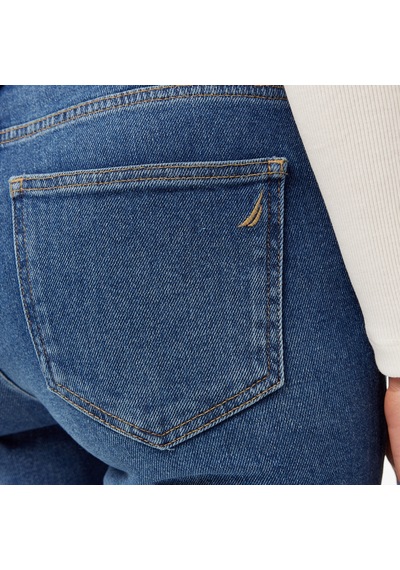 Nautica Kadın Mavi İspanyol Paça Pantolon Düz 57p475t Mavi