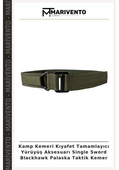 Marivento Kamp Kemeri Kıyafet Tamamlayıcı Yürüyüş Aksesuarı Single Sword Blackhawk Palaska Taktik Kemer Çok Renkli