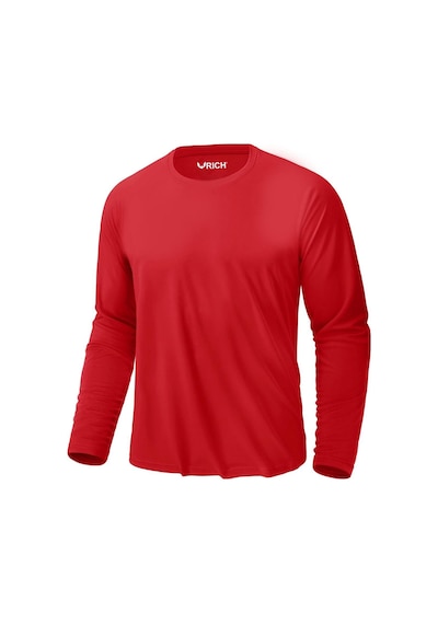 Rich Erkek Siyah-beyaz-kırmızı 3'lü Paket Basic Uzun Kollu Tişört Body T-shirt kırmızı