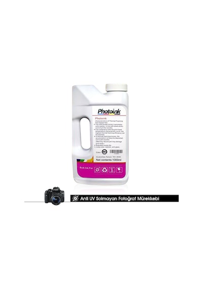Canon Uyumlu Anti Uv Kırmızı Solmayan Mürekkep 1000 Ml
