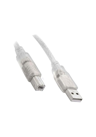 Yazıcı Printer Kablosu Usb Kablo 5 Metre Şeffaf