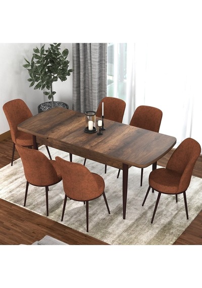 Canisa Concept Kor Serisi 70x114 Açılabilir Mutfak Masası Takımı Barok Desen Masa 6 Kiremit Sandalye Masa Barok Sandalyeler Kiremit Canisa Concept Kor Serisi 70x114 Açılabilir Mutfak Masası Takımı Barok Desen Masa 6 Kiremit Sandalye Masa Barok Sandalyeler Kiremit