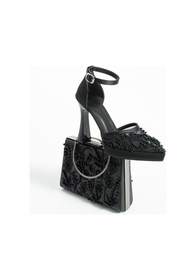 Dabab Shoes Pearly Siyah Ayakkabı Çanta Kombin Platformlu 11cm Topuklu İncili Bantlı Abiye Ayakkabı Çanta Seti Siyah Kombin Dabab Shoes Pearly Siyah Ayakkabı Çanta Kombin Platformlu 11cm Topuklu İncili Bantlı Abiye Ayakkabı Çanta Seti Siyah Kombin