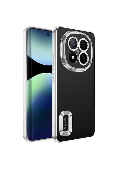 Redmi Note 14 Pro Plus Kılıf Kamera Korumalı Logo Gösteren Omega Kapak - Gol Altın Altın