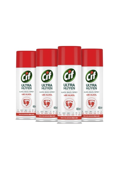 Cif Ultra Hijyen Sprey 400 Ml X4