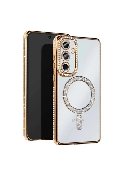 Samsung Galaxy S25 Edge Joke Simli Magneticsafe Kılıf - Gold Diğer