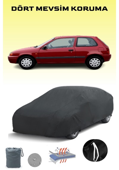 Siyah, Toyota Starlet 3 Kapılı 1996 - 1999, Araba Brandası, Oto Örtüsü, Araba Çadırı Siyah