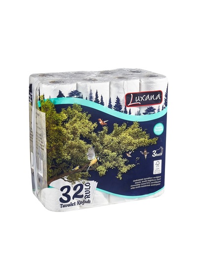 Luxana 3 Katlı Tuvalet Kağıdı 32'li Paket - Yumuşak Ve Emici Tarı